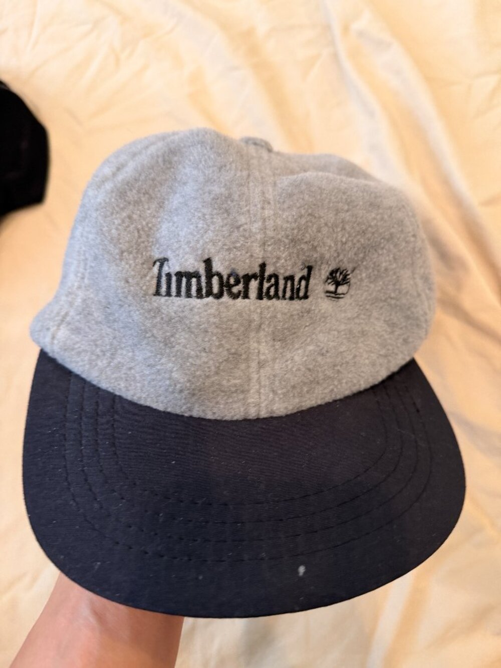 Vintage Timberland Weathergear Grey Wool Baseball Cap